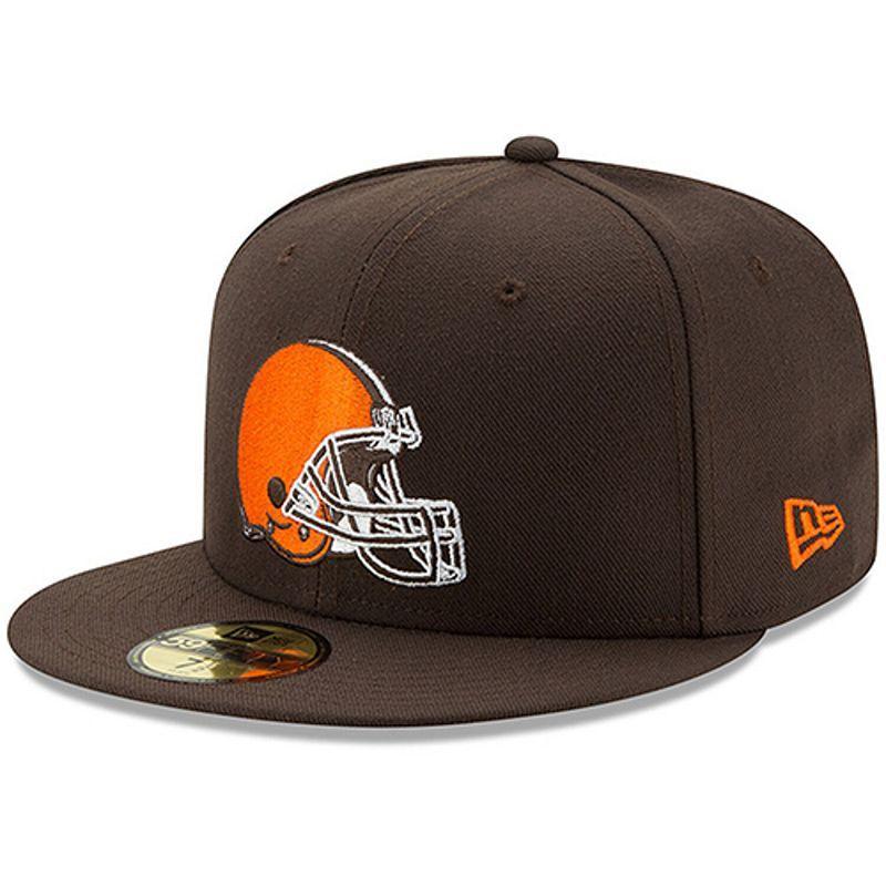 NWE BROWNS BROWN HELMET NFL OMAHA 59FIFTY HATMENFIT Product Image