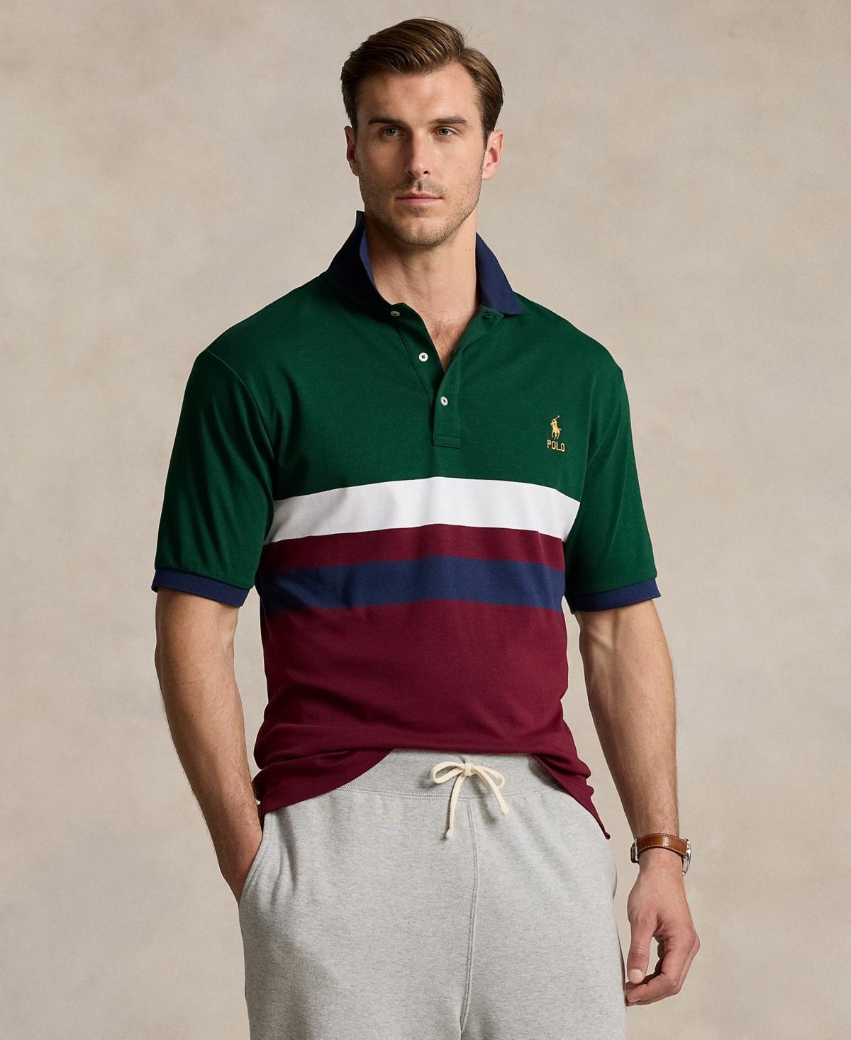 Polo Ralph Lauren Mens Big & Tall Color-Blocked Soft Cotton Polo Shirt Product Image