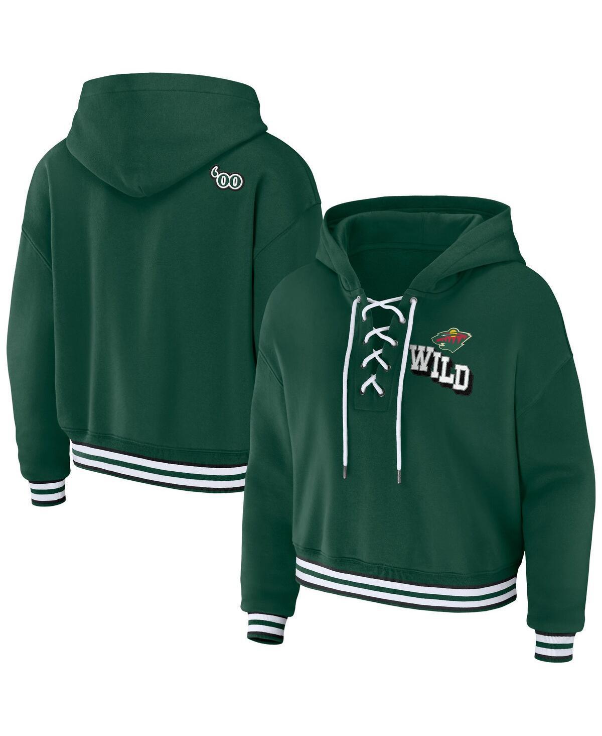 Womens WEAR by Erin Andrews Minnesota Wild Lace-Up Pullover Hoodie Product Image