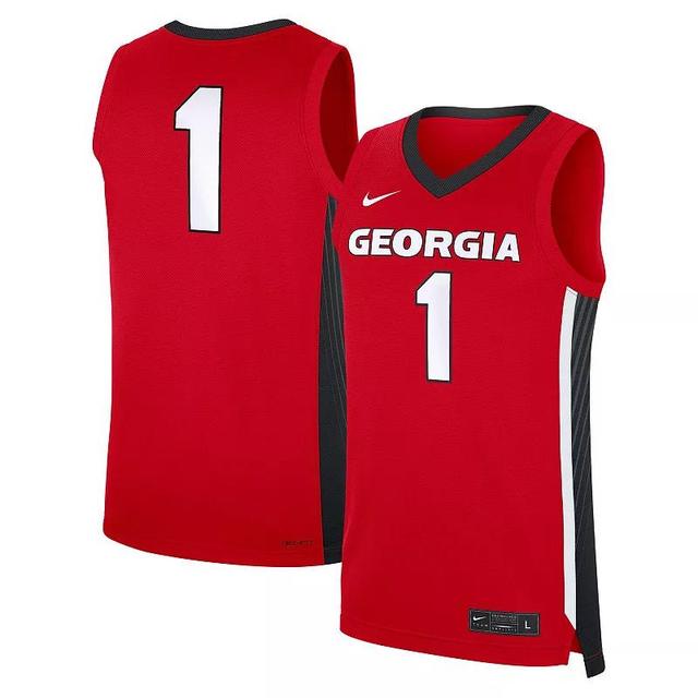 Mens Nike #1 Georgia Bulldogs Road Replica Jersey Product Image