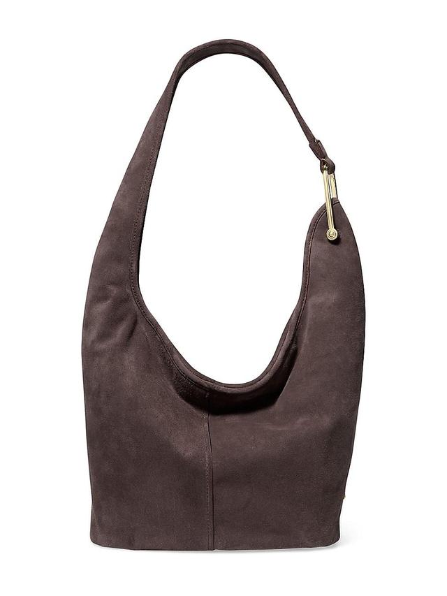 Womens Medium Suede Hobo Bag Product Image