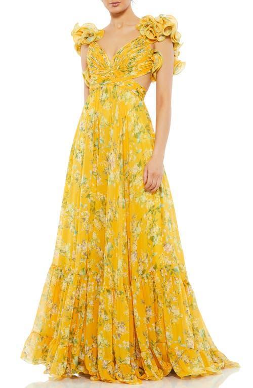 Womens Ieena Floral Chiffon Gown Product Image