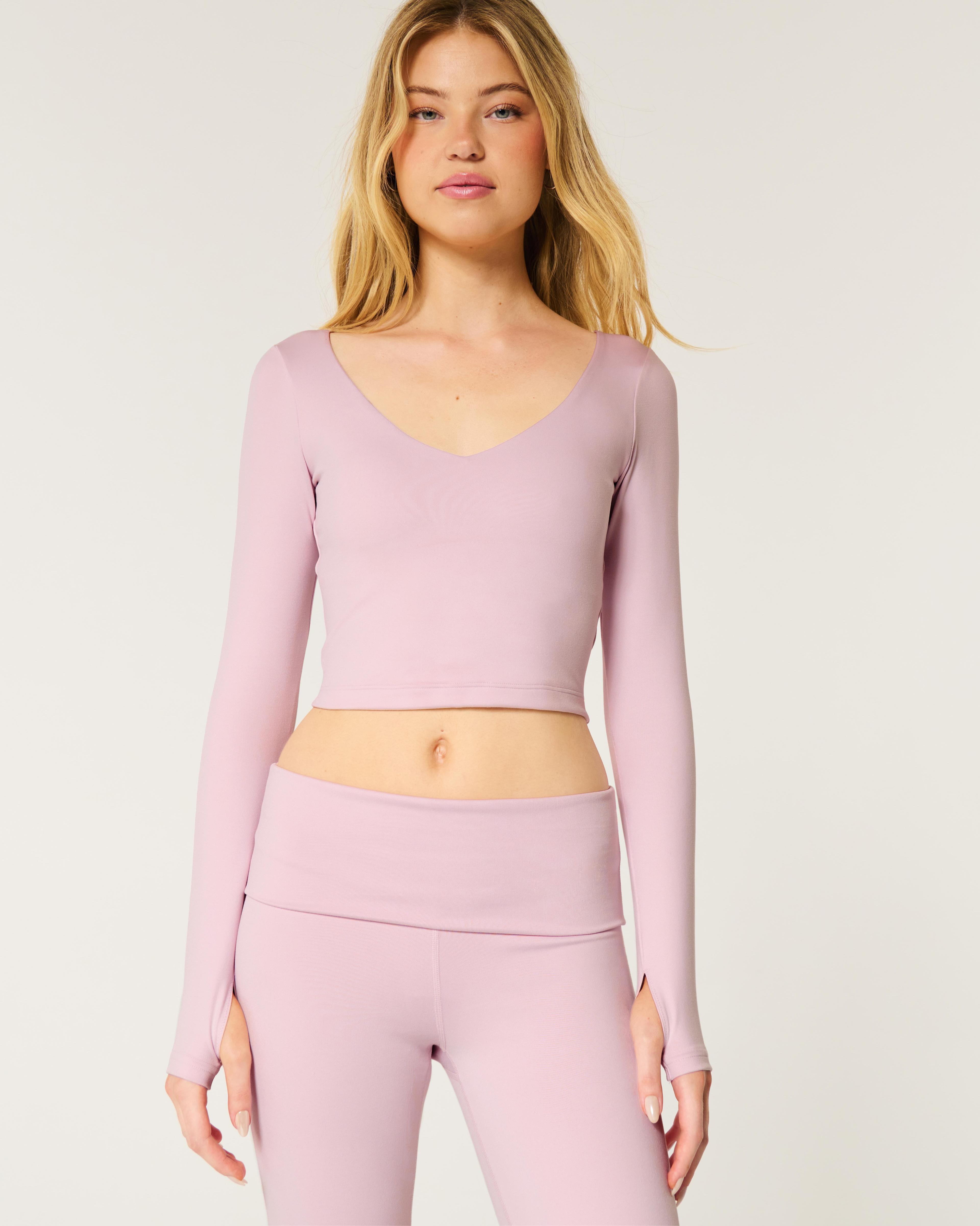 Gilly Hicks Active Recharge Long-Sleeve Plunge Top Product Image