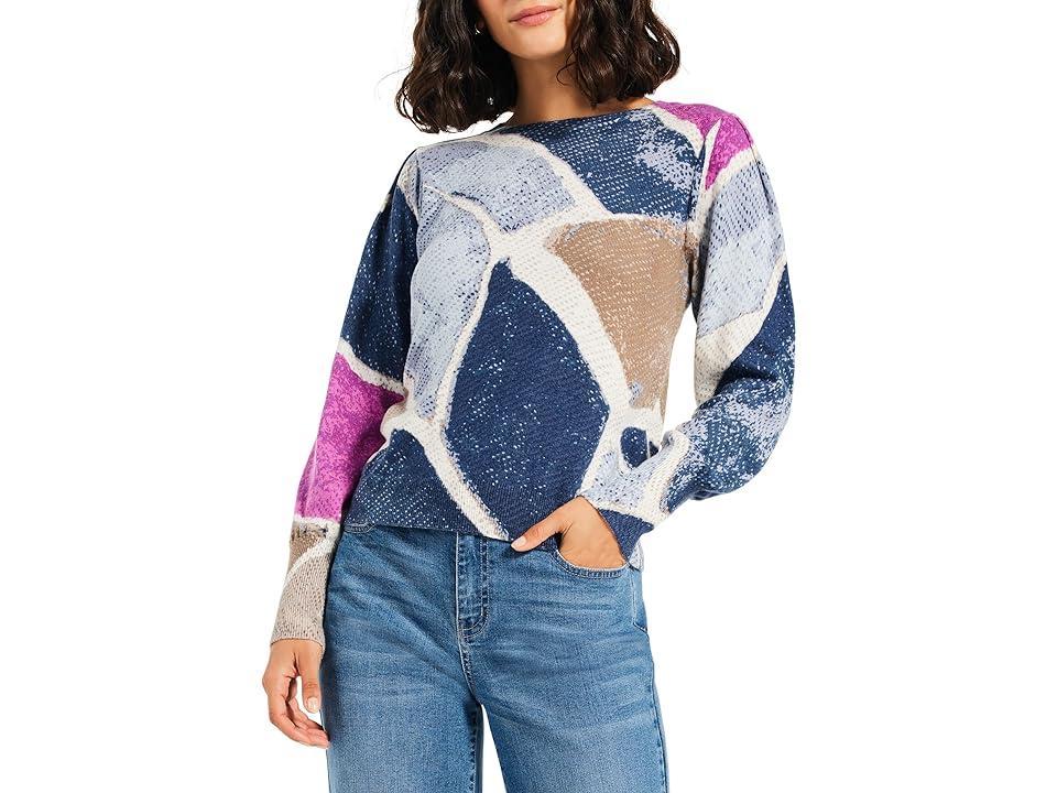 NIC+ZOE Pattern Puff Shoulder Sweater Product Image