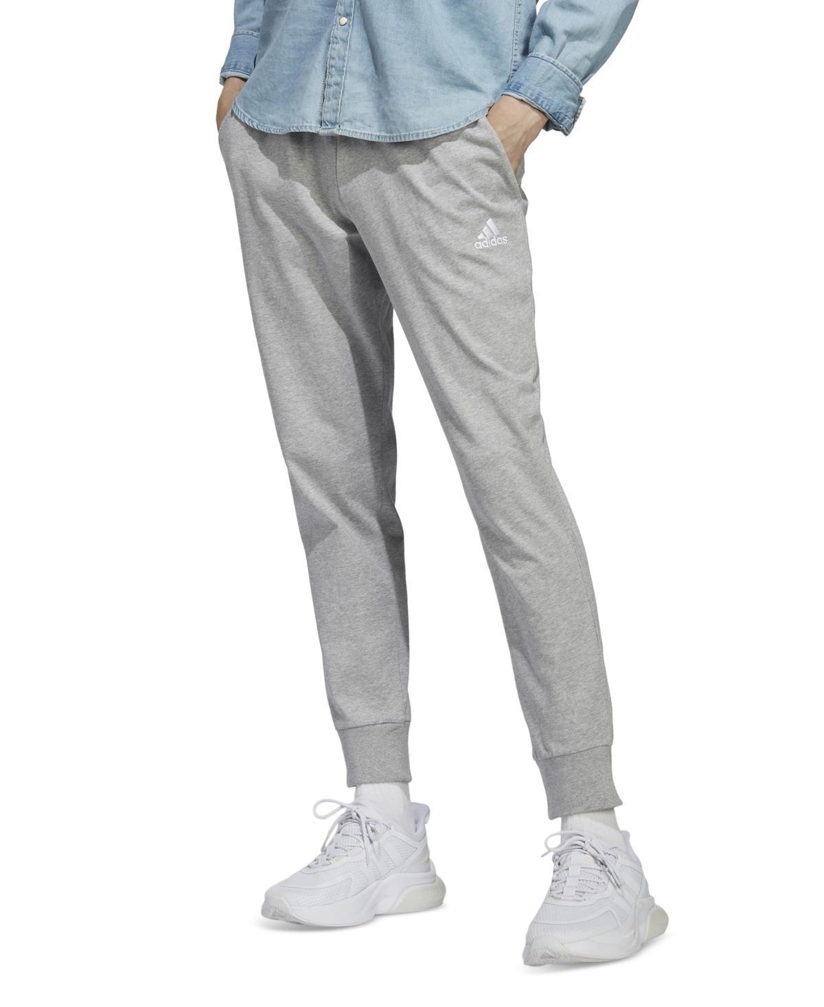 adidas Mens Quick-Drying Fitted-Cuff Logo Pants Product Image