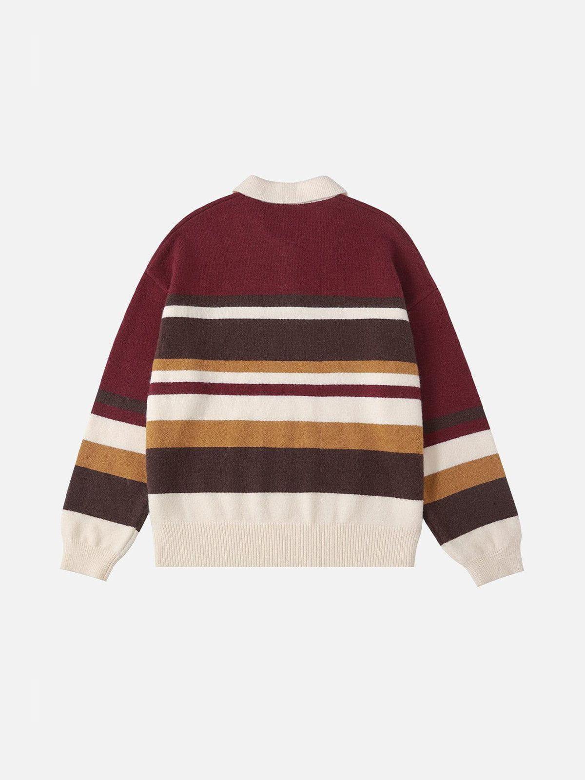 Aelfric Eden Vintage Stripe Polo Sweater Product Image