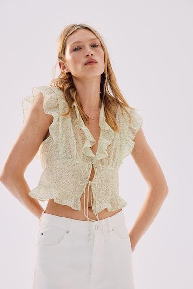 Ruffle-trimmed Blouse Product Image