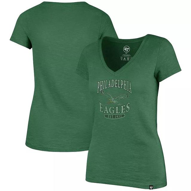 Womens 47 Kelly Philadelphia Eagles Scrum V-Neck T-Shirt Product Image