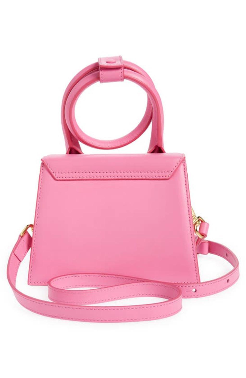 JACQUEMUS Le Chiquito Noeud Leather Crossbody Bag In Pink Product Image