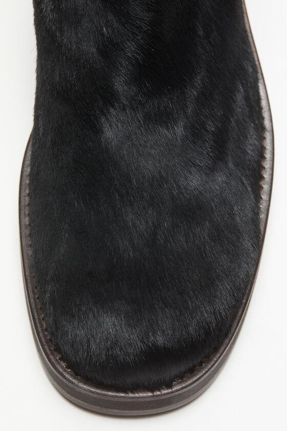 Furry leather boot Product Image