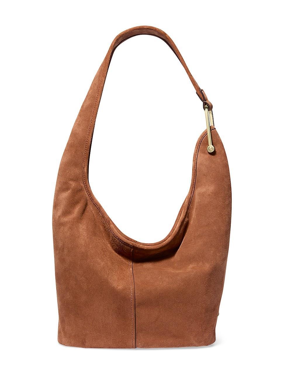 Womens Medium Suede Hobo Bag Product Image