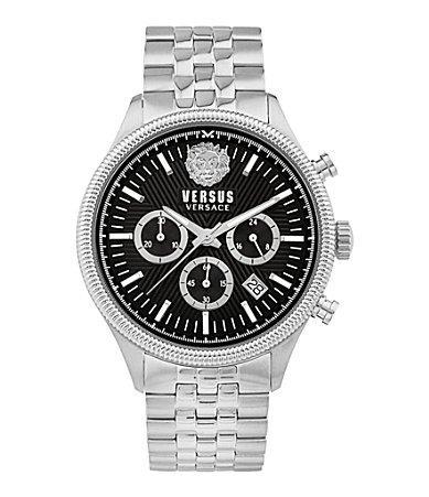 Versus Versace Mens Chronograph Date Quartz Colonne Gold-Tone, black Stainless Steel Bracelet 44mm Product Image