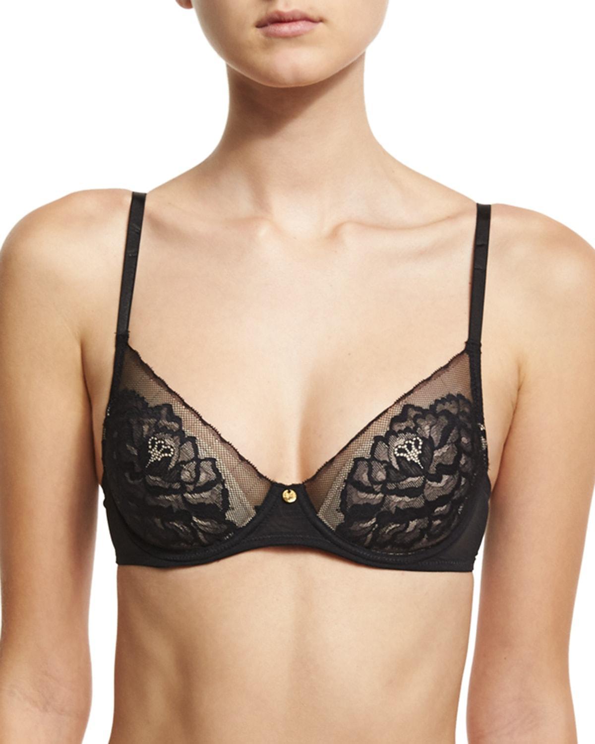 Womens Flora Lace Plunge Bra Product Image