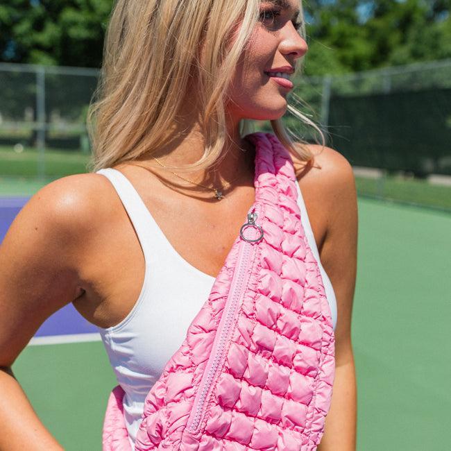 Got To Go Pink Quilted Sling Bag Product Image