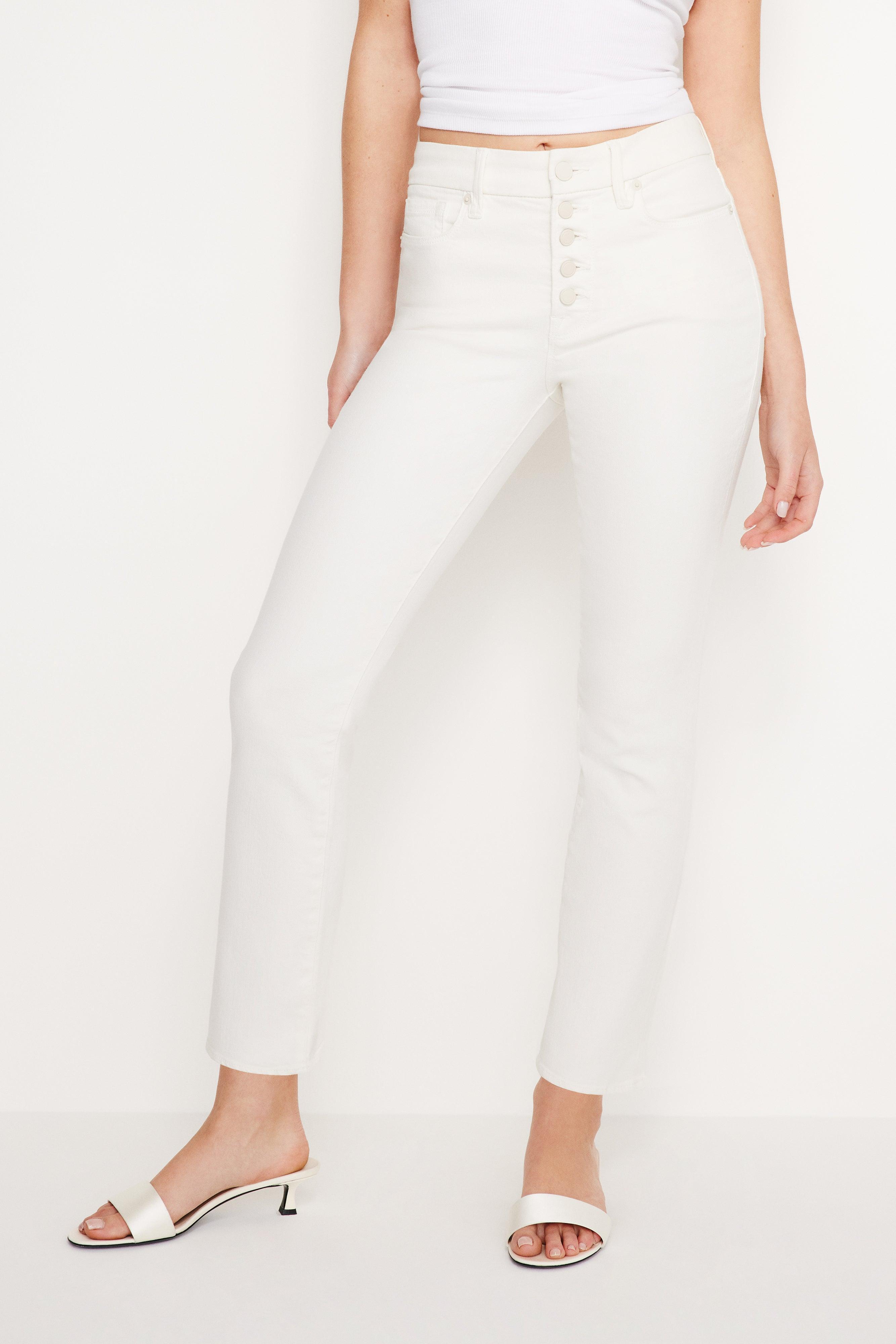 GOOD LEGS STRAIGHT LIGHT COMPRESSION JEANS | CLOUD WHITE Product Image