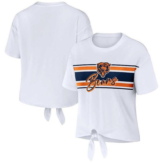 Womens WEAR by Erin Andrews Chicago Bears Front Tie Retro T-Shirt Product Image