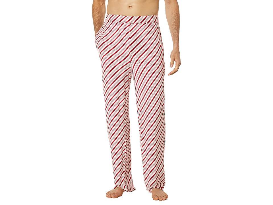 Kickee Pants Pajama Pants (Crimson Candy Cane Stripe) Men's Pajama Product Image