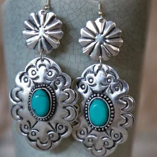 Old Fashioned Turquoise Earrings Product Image