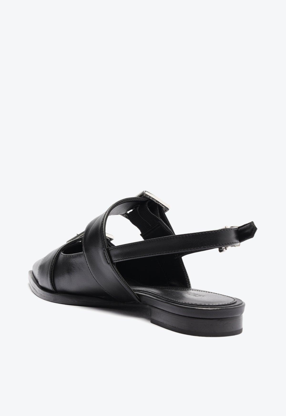 Darla Sling Leather Flat Female Product Image