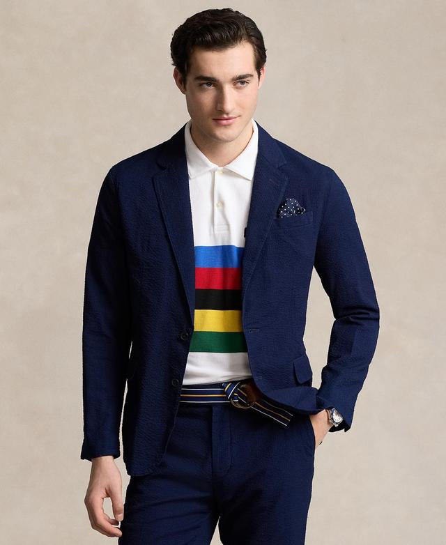 Polo Ralph Lauren Mens Soft Seersucker Sport Coat - Bright Blue Product Image