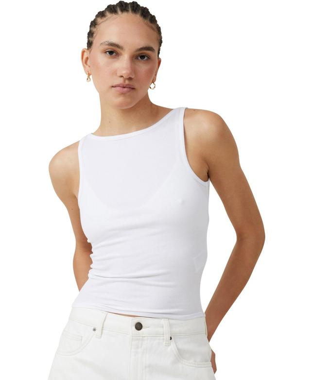 Cotton On Womens Staple Rib Boat Neck Tank Product Image