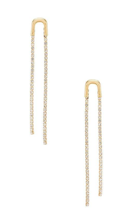 Ettika Crystal Chain Drop Earrings Product Image