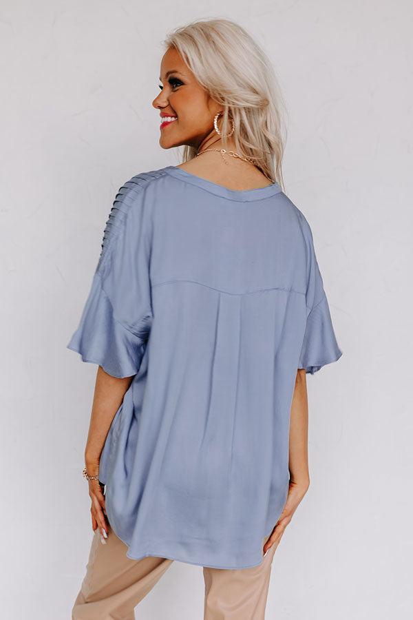 Cute Crew Shift Top in Airy Blue Product Image