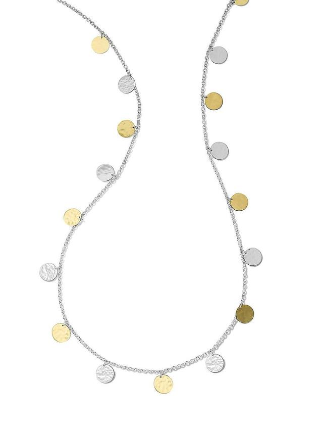 Ippolita 18K Gold & Sterling Silver Classico Hammered Disc Statement Necklace, 33 Product Image