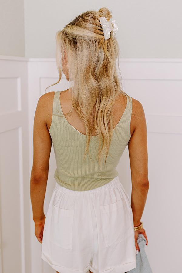 Shore Meetup Crop Top In Pear Product Image