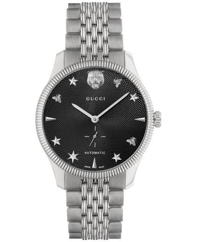 Gucci G-Timeless Bracelet Watch, 40mm in Silver/Black at Nordstrom Product Image