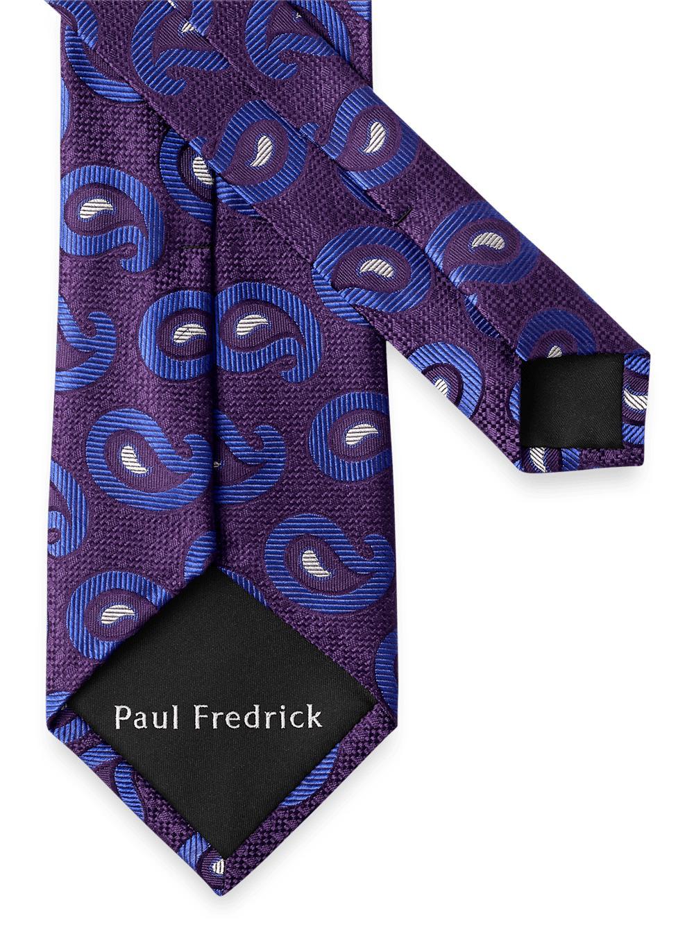 Paisley Deco Woven Silk Tie - Purple/lavender Product Image