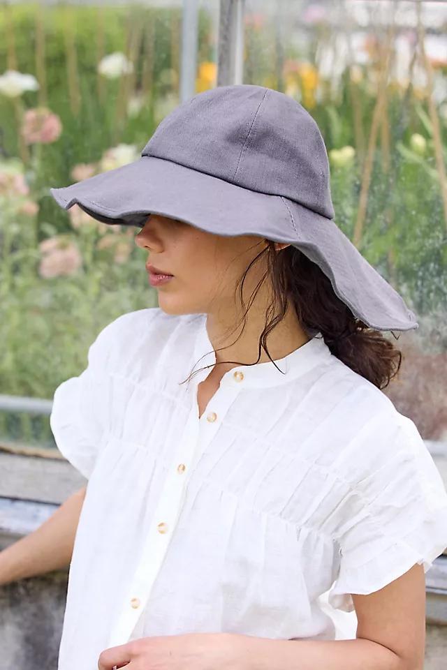 Asymmetrical Brim Cotton Crusher Hat, Solid Product Image