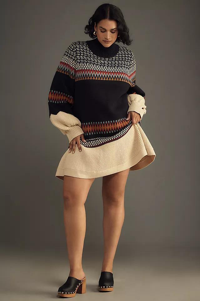 By Anthropologie Bubble-Sleeve Turtleneck Sweater Product Image