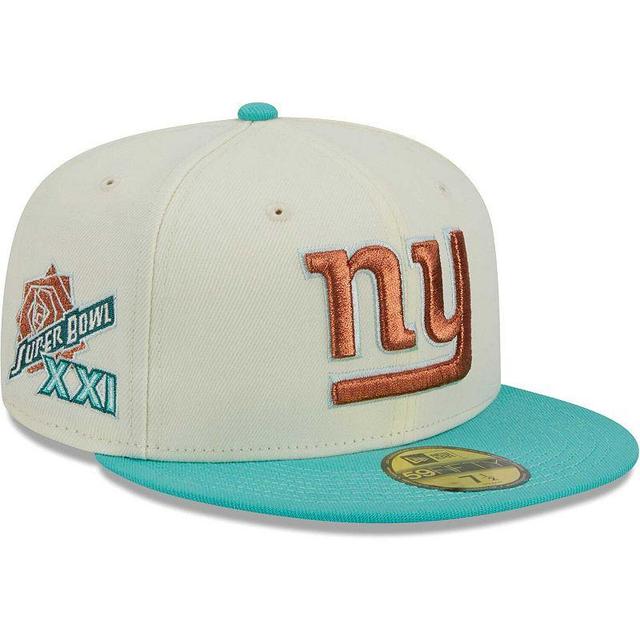 Mens New Era Cream/Mint New York Giants City Icon 59FIFTY Fitted Hat Product Image