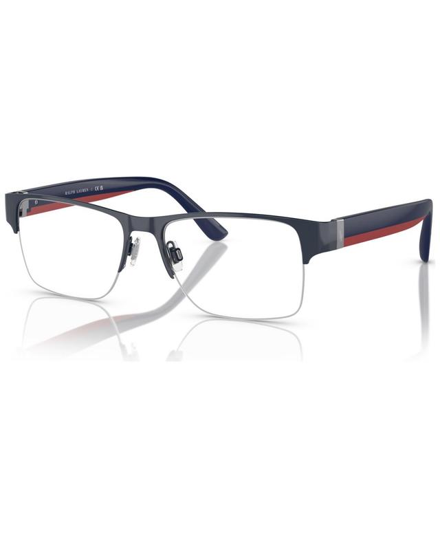 Polo Ralph Lauren Mens Rectangle Eyeglasses, PH1220 56 - Semishiny Dark Gunmetal Product Image