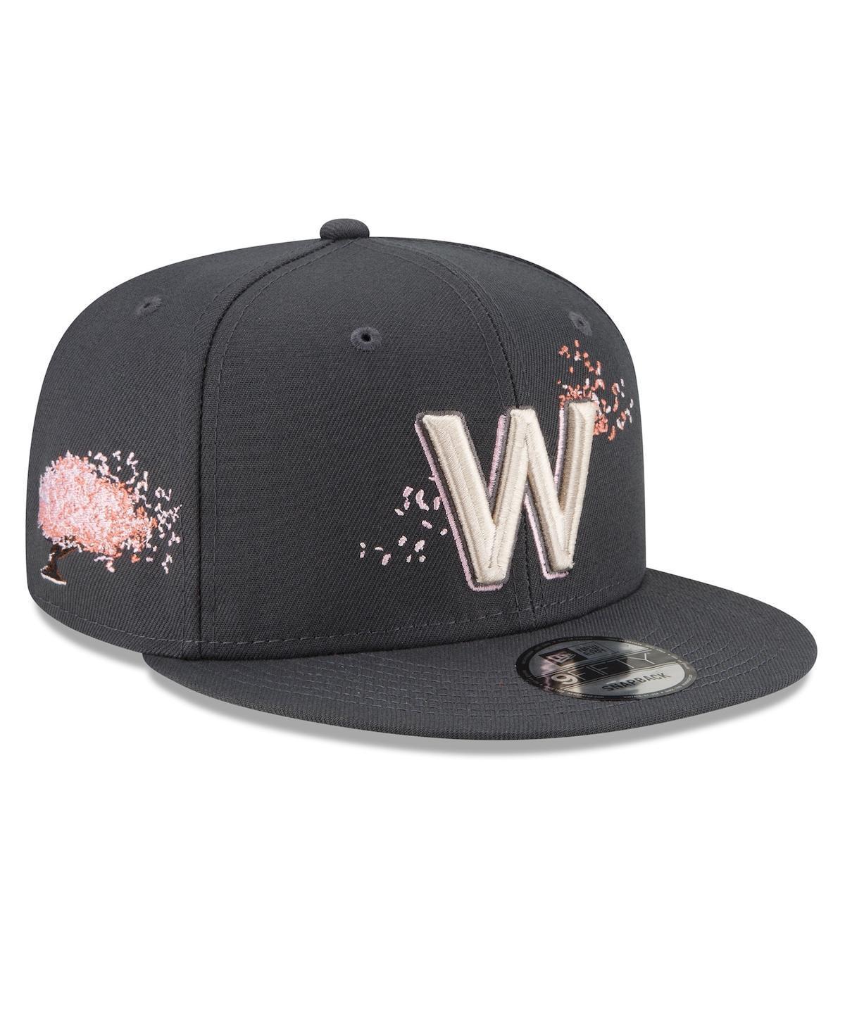 Mens New Era Graphite Washington Nationals City Connect 9FIFTY Snapback Adjustable Hat Product Image