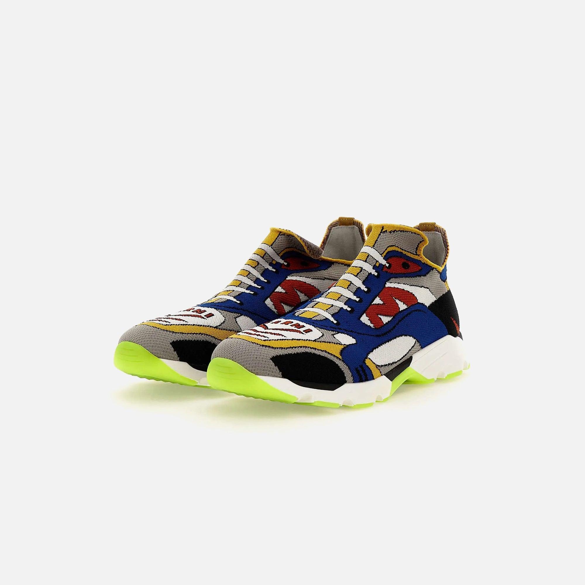 Marni Sneakers - New Jacquard Blue / White / Red Male Product Image