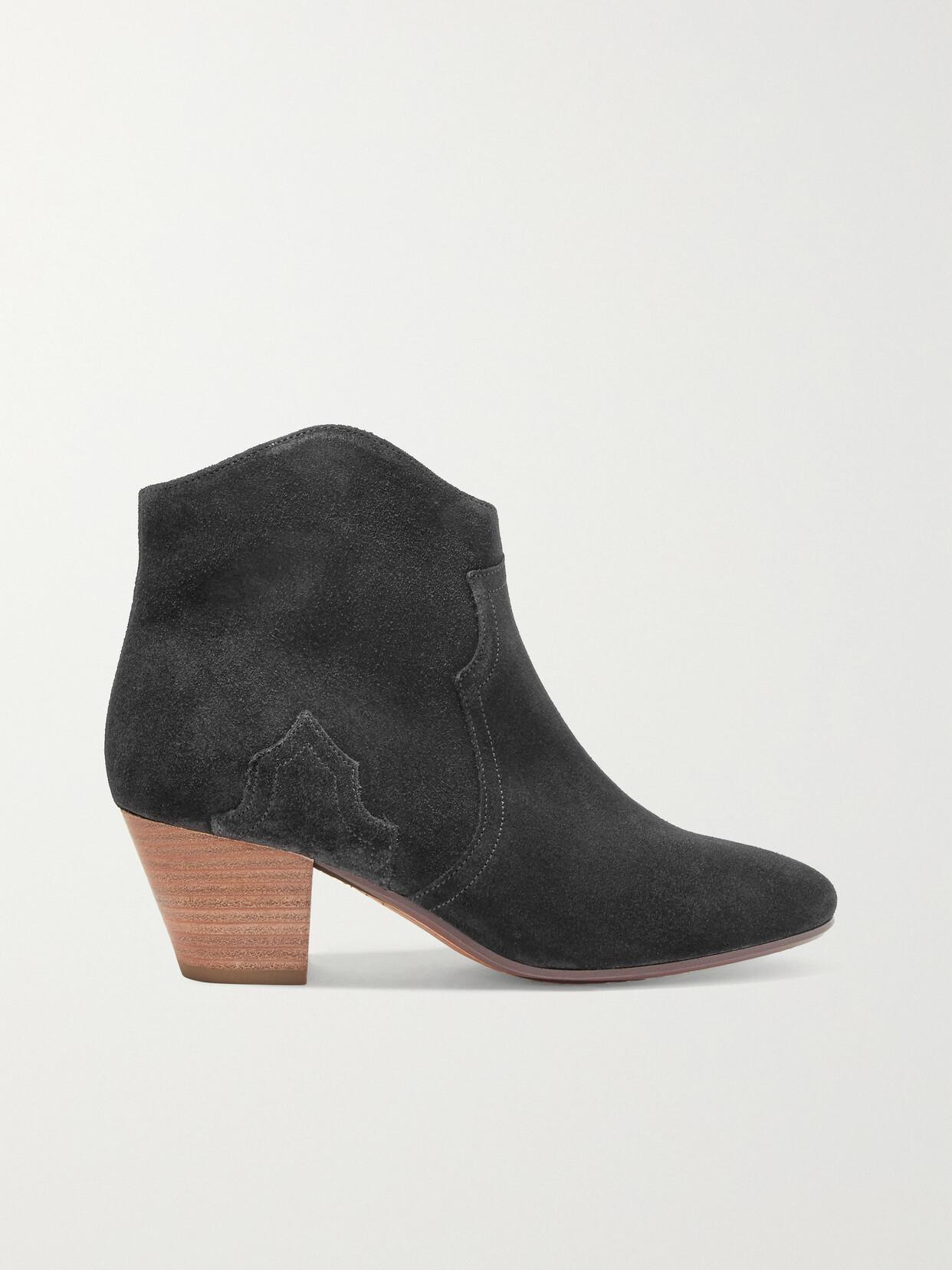 Dicker Suede Ankle Boots In Faded Black Product Image