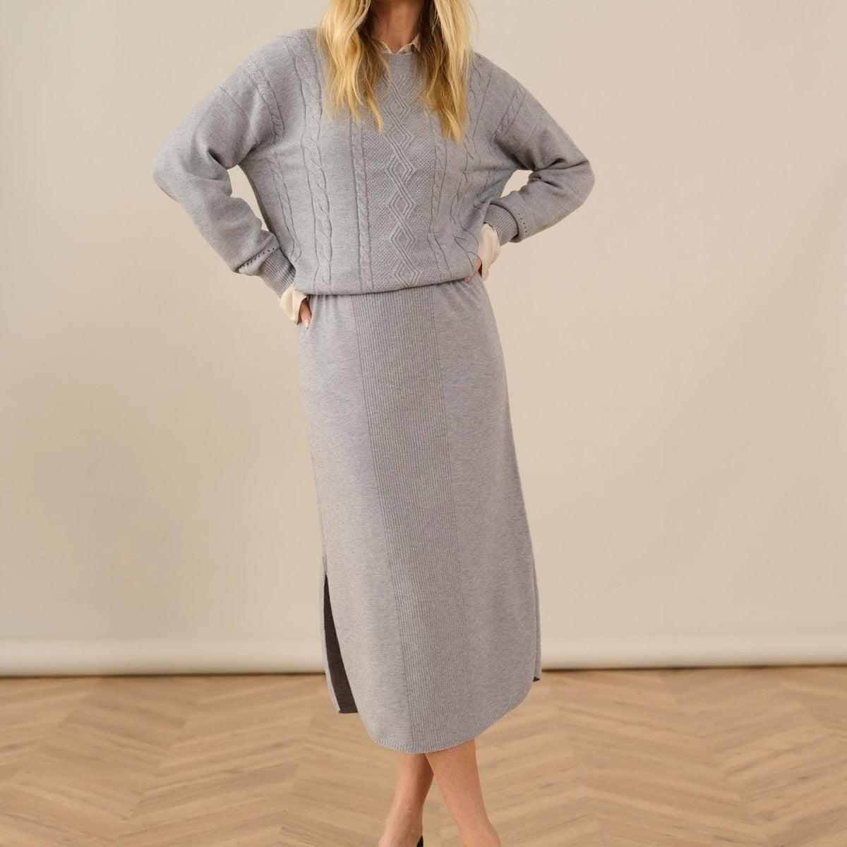 Dela Skirt - Grey Melange product image