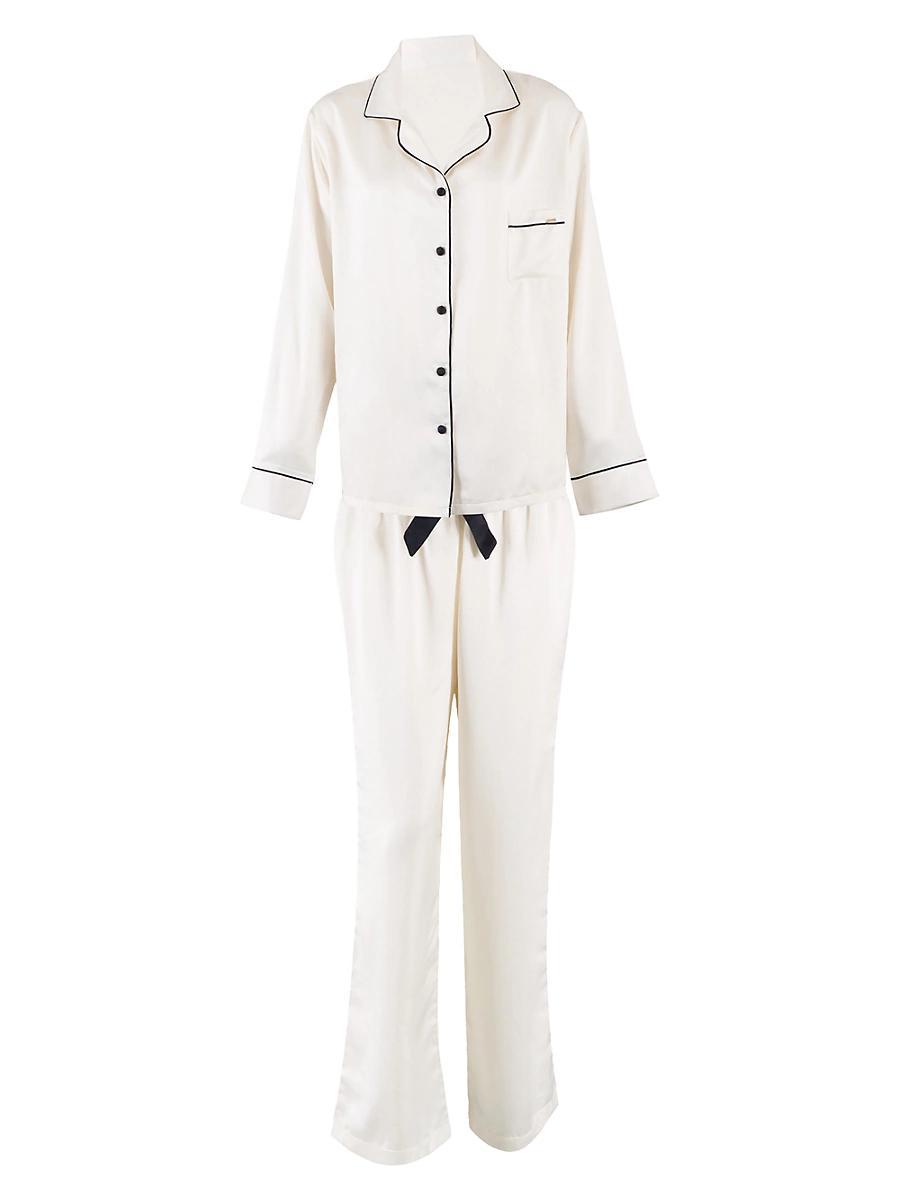 Womens Satin Long Pajamas Product Image