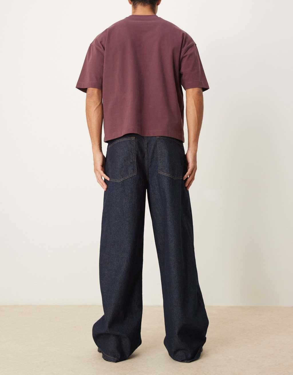 ASOS DESIGN super baggy jeans in indigo wash Product Image