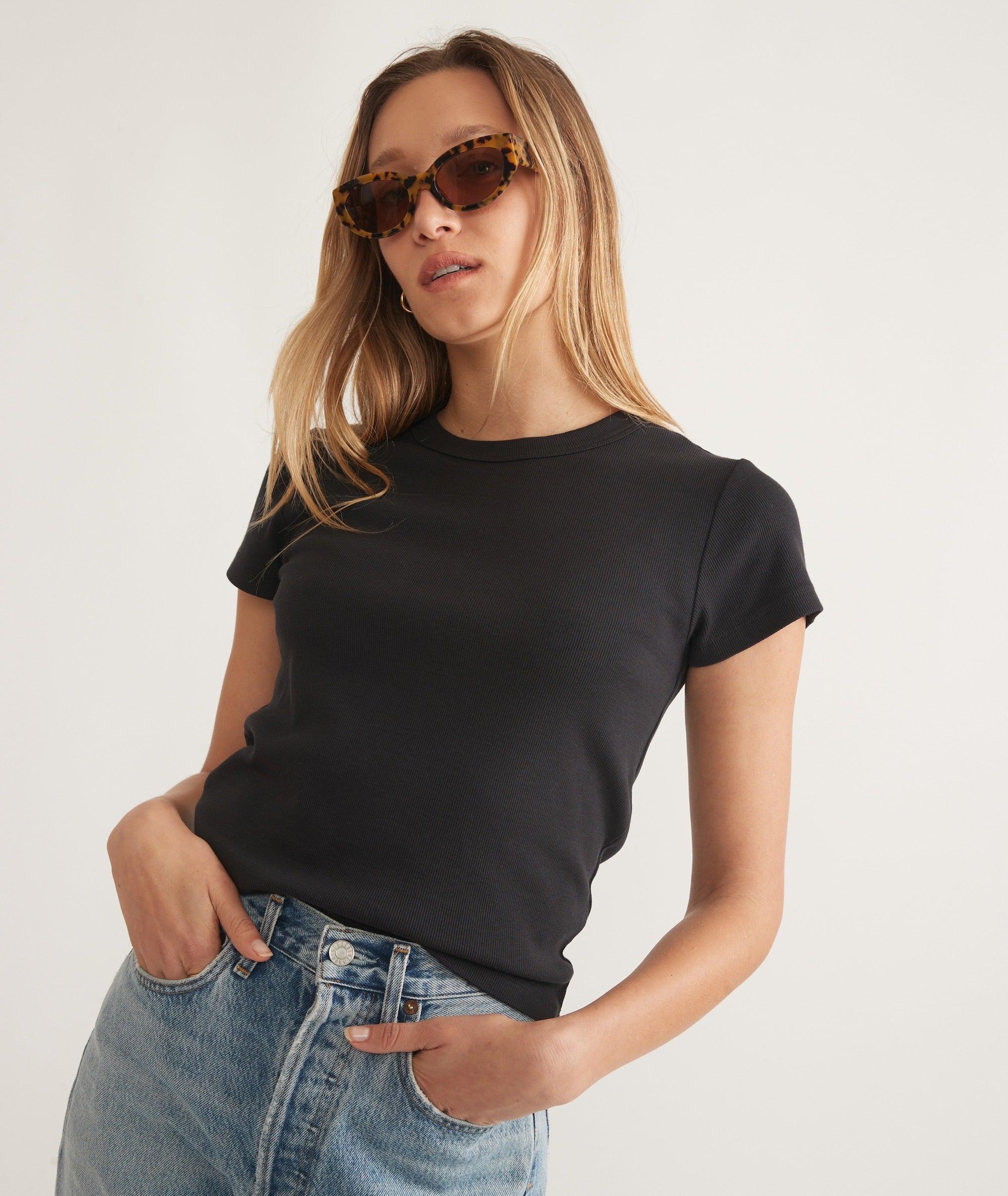 Lexi Rib Sun-In Crew Tee Product Image