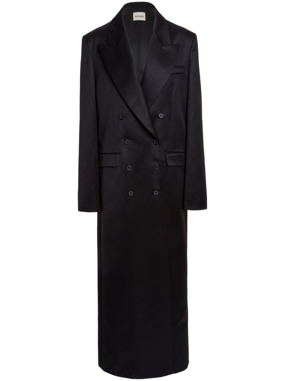 The Blake Double-breasted Coat In Black Product Image