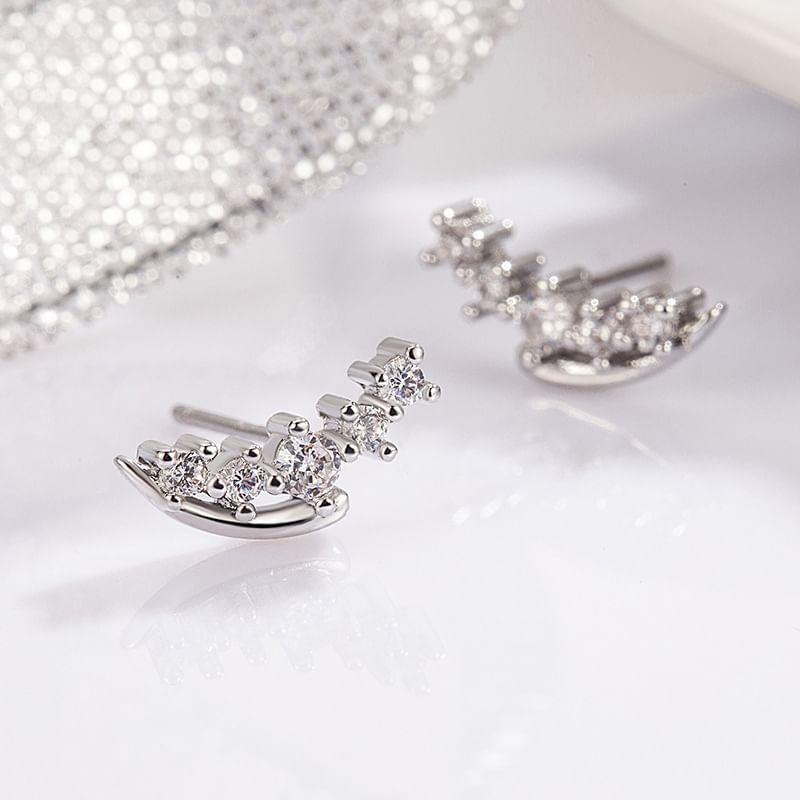 Rhinestone Alloy Crawler Earring Product Image