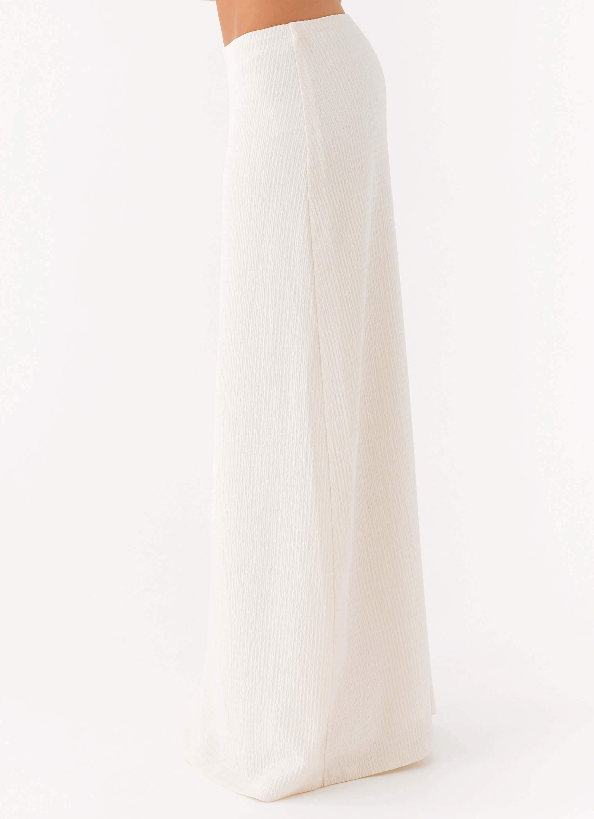 Tatum Low Rise Maxi Skirt - Ivory Product Image