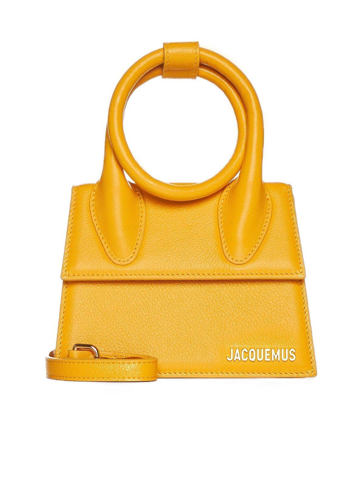 JACQUEMUS Le Chiquito Noeud Coiled Handbag In Yellow Product Image