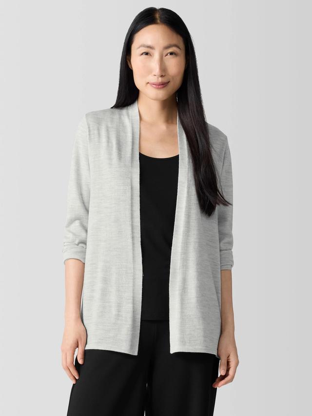 EILEEN FISHER Fine Merino Cardigan in Regenerative Woolfemale Product Image