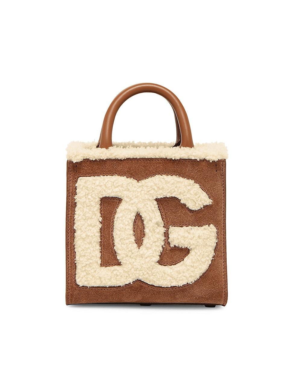 Womens DG Faux Shearling Top-Handle Bag Product Image