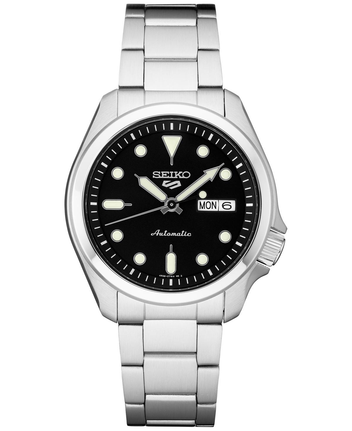 Seiko Mens Automatic 5 Sports Stainless Steel Bracelet Watch 43mm Product Image