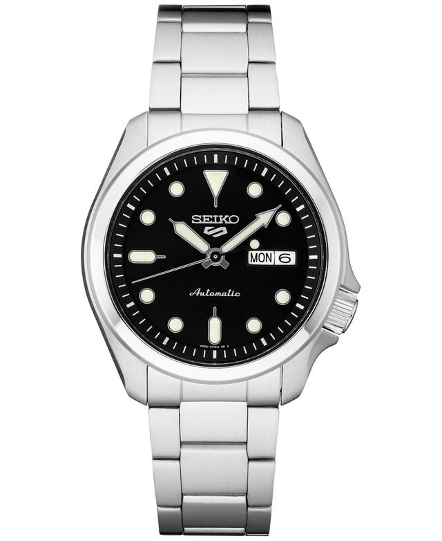 Seiko Mens Automatic 5 Sports Stainless Steel Bracelet Watch 43mm Product Image